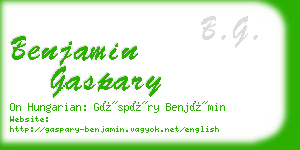 benjamin gaspary business card